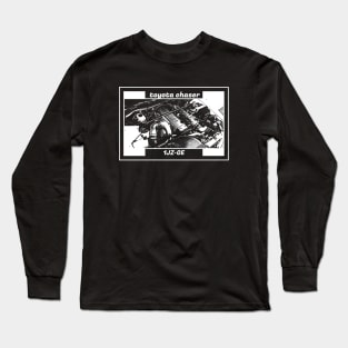 TOYOTA CHASER JZX100 ENGINE (Black Version) Long Sleeve T-Shirt